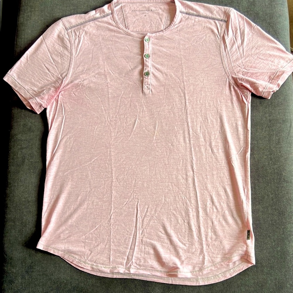 John Varvatos - Light Pink Short Sleeve, henley